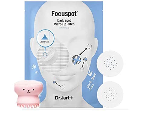 DR. JART+ Focuspot Micro Tip Patches - 6 Patches Total for Dark Spots - W/Hyaluronic Acid 65% and Vitamin C! W/Bonus Cute Face Scrub