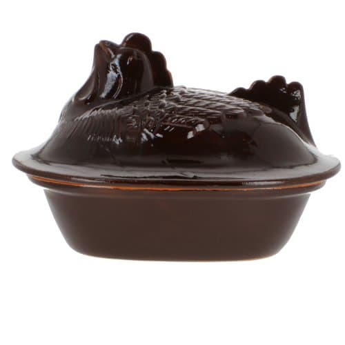 Coli Bakeware CL01-BR-C1 Italian Ceramic Chicken Roasting Pot, 3.25-Quart, Brown