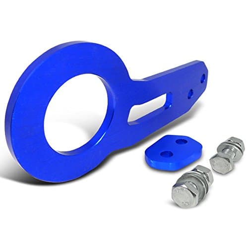 Spec-D Tuning TOW-9003BL Blue Anodized Aluminum Billet Style Rear Tow Hook Racing Towing Set