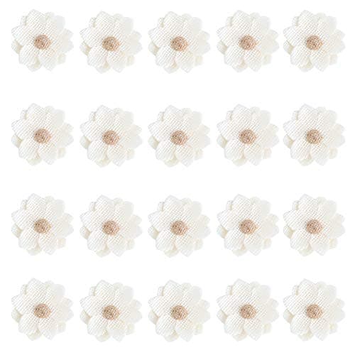 20pcs Natural Handmade Burlap Flowers Rustic Lace Rose for DIY Craft Wedding Decoration (item22)