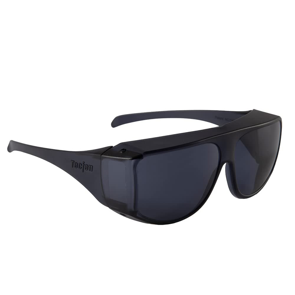 Fit Over Sunglasses, Smoke Color, 100% UVA/UVB Protection; Polycarbonate Lenses, Gray, One size