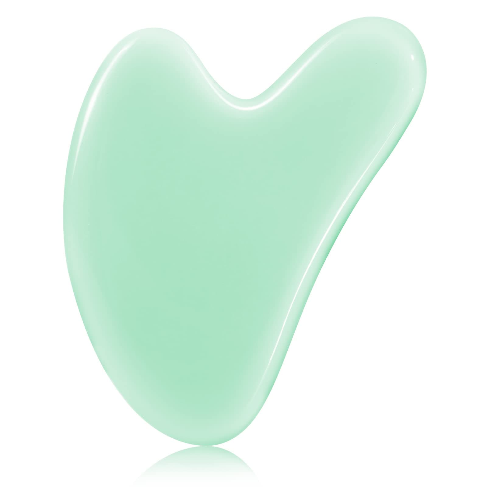 GuaSha,Gua Sha Facial Tool,Secret Therapy of Beauty from The Ancient Oriental,Face Slimmer Massage,Decrease Puffiness and Tighten Skin,Improve Face Shape.(Green)