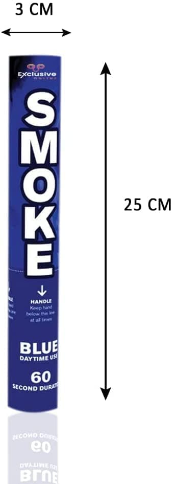 Pack of 3 Party Ring Pull Handheld Daytime Smoke for Paintball, Weddings, Photoshoots & Special Effects (Blue)