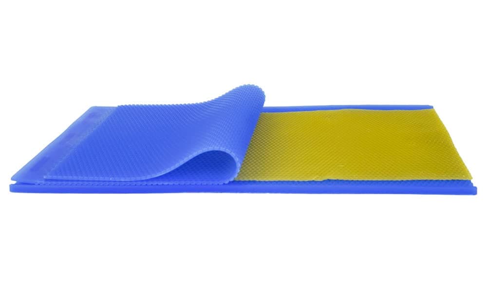 Beeswax Foundation Sheet Mold Silicone Beeswax Sheet Honeycomb Sheets Making Mold for Candle (Blue)