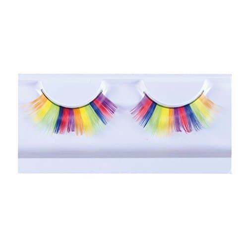 P'TIT CLOWN - 20800 - Self-Adhesive False Eyelashes - Neon Rainbow - Pair - One Size