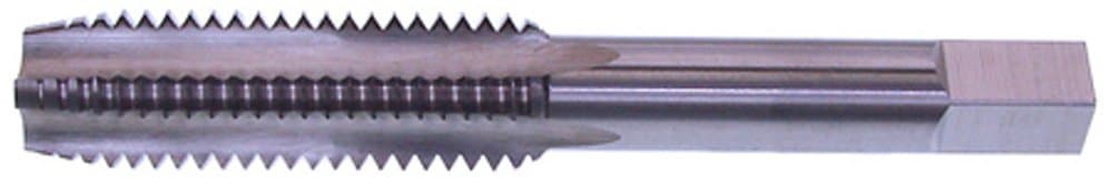 16593 HSS British Whitworth AMO Hand Tap, Uncoated Bright Finish, Bottom Chamfer, 0.800"-36 AMO Thread Type, 4.47" Length