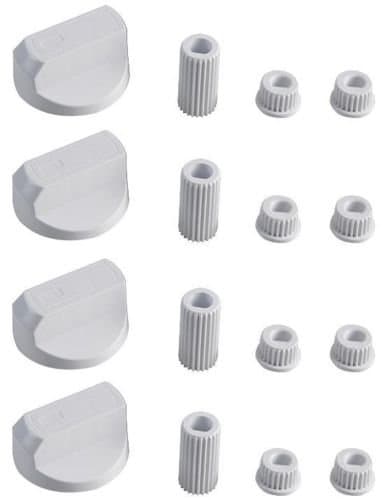 KGASUPPLIES Whirlpool Universal White Control Knobs for Ovens, Cookers and Hobs (Pack of 4)