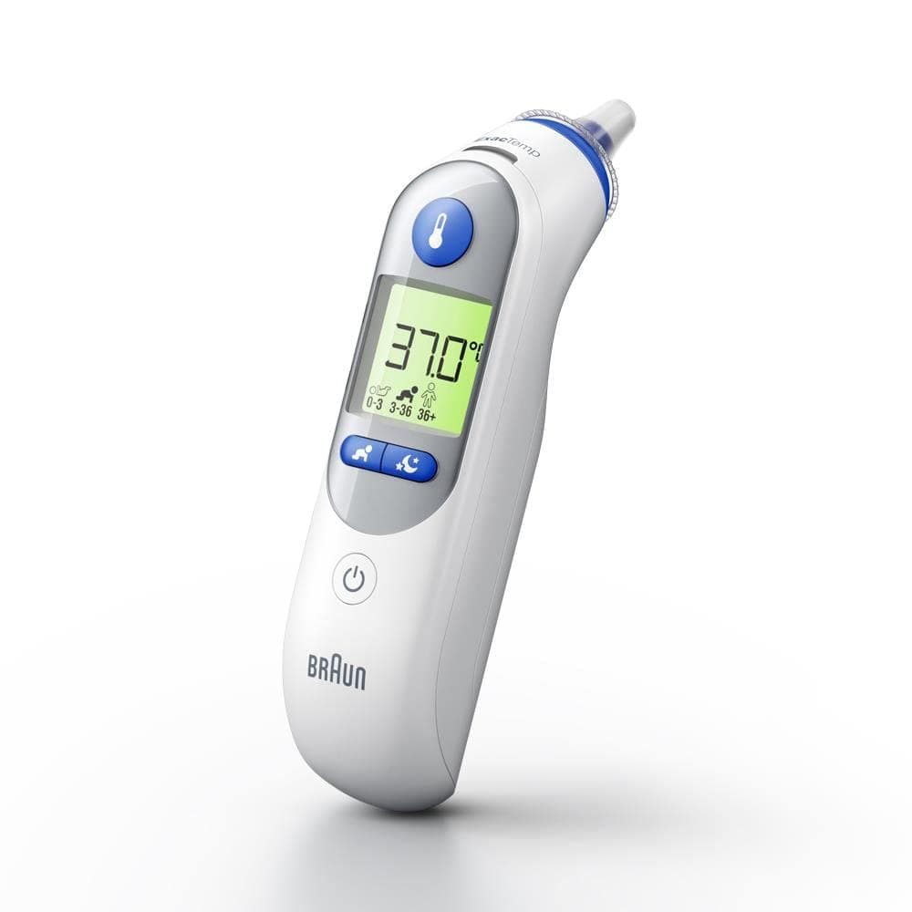 Braun IRT 6525 Healthcare ThermoScan 7 Ear thermometer with Age Precision (accurate, convenient, temperature screening, fever, fast, easy to use) and Night Mode