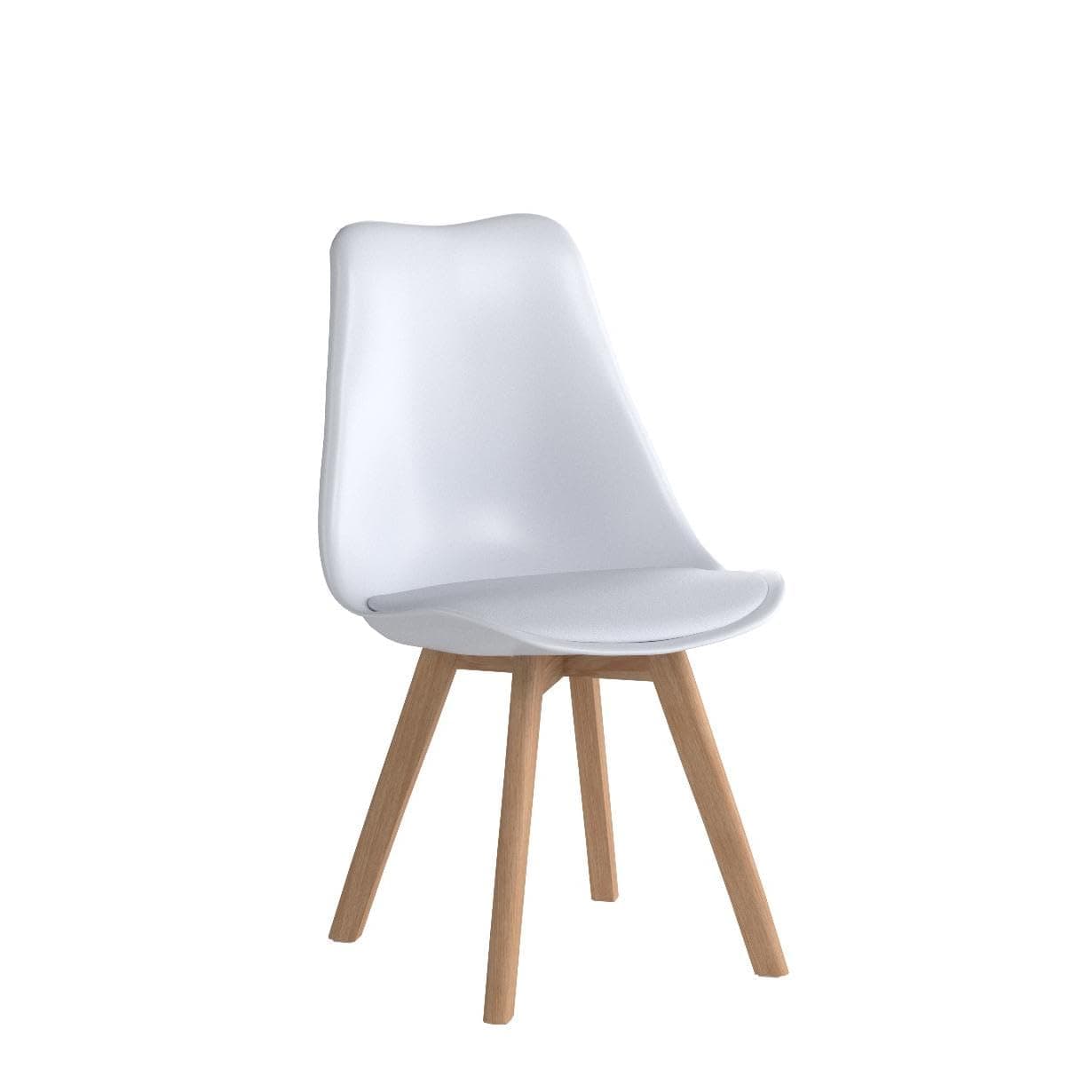 Yaheetech Dining Chairs Set of 4 Accent Chair with Beech Wood Legs, White, 4PCS