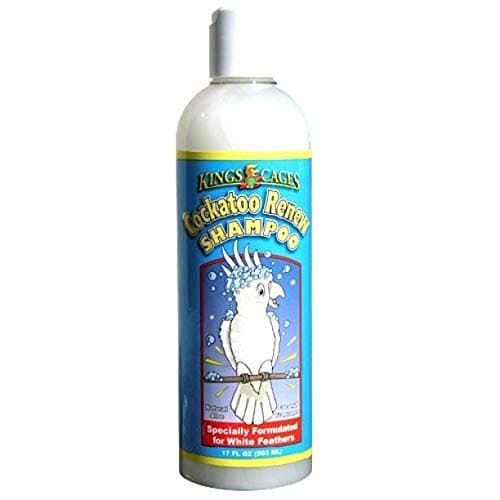 King's Cages Cockatoo Renew Shampoo 17 oz with Aloe Vera and Coconut Fragrance, Naturally Whitens Feathers, Deodorizes, and Relieves Dry Itchy Skin for Cockatoos, Parrots, and Pet Birds