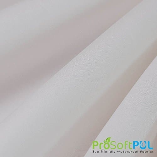 72" wide Waterproof PUL (Polyurethane Laminate) Fabric - Natural White (Made in USA, sold by the yard) by Wazoodle Fabrics