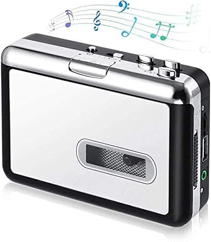 OfficeLead Cassette Player, Classical Portable Tape Player MP3 Converter, Compatible with Laptops and Personal Computers, Vintage Auto Reverse Portable Audio Tape W