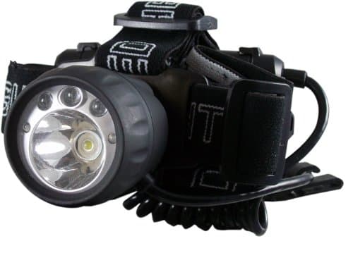 Lucent Ace DHL-5902 1-Watt 60 Lumen Headlamp with 3 White 2 Red LEDs, Black