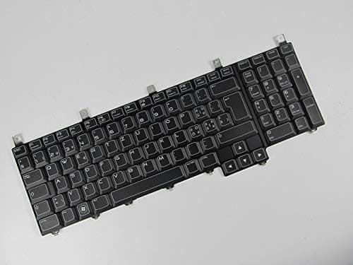 KinFor Product,Laptop Keyboard for DELL EU Backlit Keyboard Alienware NSK-D8F01 M17X R4 M18X R1 R2 + Clear Protector Cover