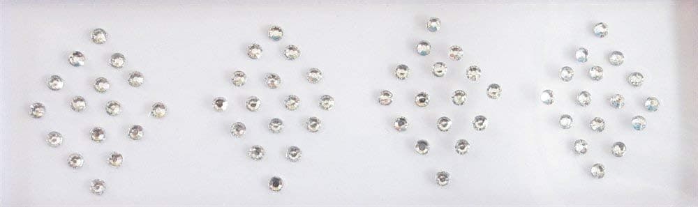 60 Crystals Stickers 2 mm Fake Nose Stud, Silver Fake Nose Stud, Self Adhesive Nose Stud, Costume Jewels Online