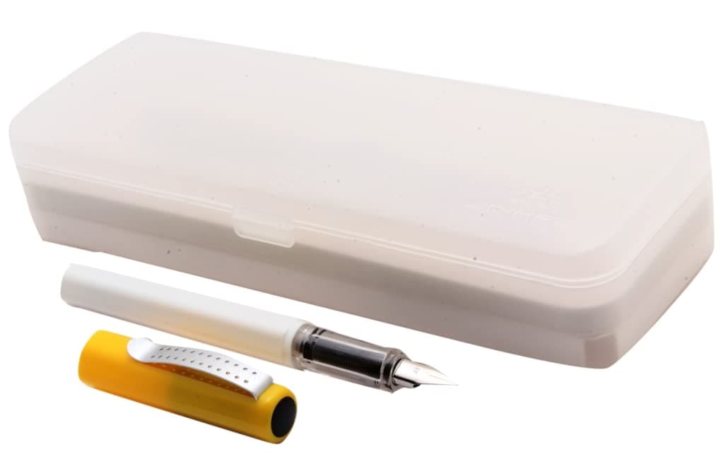 Ledos Jinhao 166 Brilliant Yellow & White Fountain Pen Retro Color Edition Vintage Extra Fine Nib Writing Ink Pens