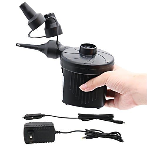 ASIJIA Electric Air Pump Quick-Fill Portable Inflator Deflator Air Mattress Pump for Inflatable Bed Kayaks Swimming Pools Floats Rafts Boats Toys,DC 12V/230V 50 W