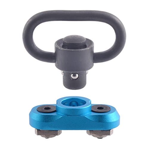 JIALITTE M-lok Sling Mount Standard QD Sling Swivel 1.25 Inch Adapter for M lok Rail (Blue)