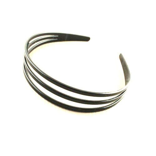 Black Triple Row Plastic Alice Band IN7859
