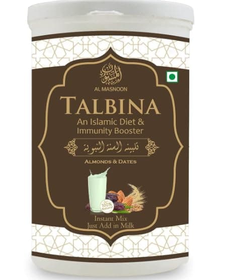Al Masnoon Talbina with Almond Dates Instant Mix 300g (pack of 2) A Sunnah & Healthy Food for All Age Group