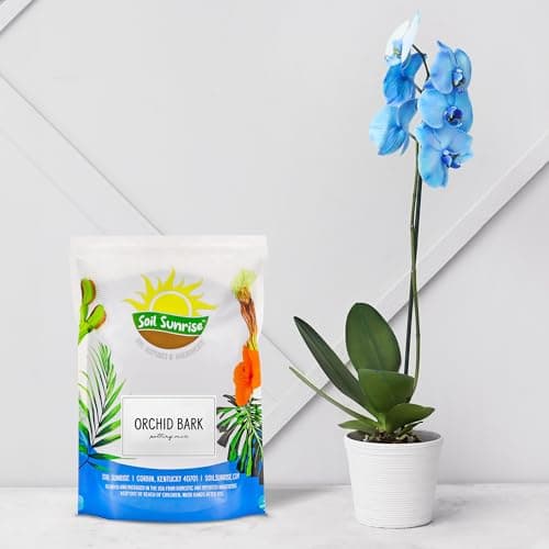 Soil Sunrise 100% Organic Orchid Potting Bark (30 Quarts), All-Natural USA-Sourced Pine Bark Orchid Mix Additive