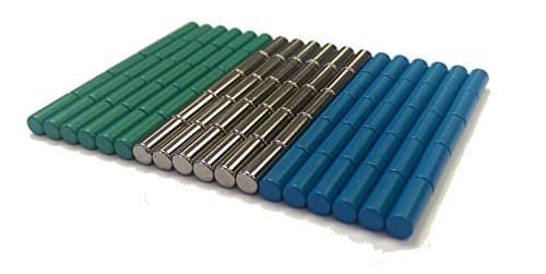 Assorted Cylinder Push-Pin Magnets,Colorful,Whiteboard,Office & Home,Map Pins,Assorted Colors of Blue,Green & Silver,Magnetic,Kids, School,Classroom,Tiny,Fridge,Board & Markers - MapMagnets