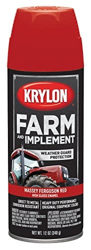 Krylon 1939 Farm & Implement, High Gloss, Furguson, 12 oz. Aerosol Paints, Each, Massey Ferguson Red