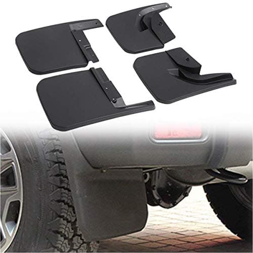 VIOJI 4pcs Compatible with 2018-2019 Jeep Wrangler JL Black Wheel Guard Flaps Splash Fender Mudguard Mud Guard