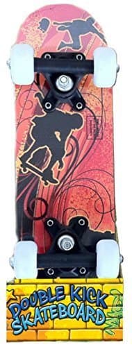 Street Kidz Orange & Black Skater Deck 16.5" Double Kick Mini Skateboard