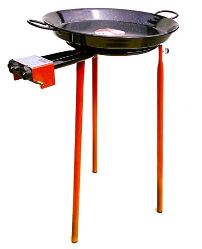 Paella Cooking Set Garden Paella Cooking Set-Standard Tripod-40cm Enamelled Paella Pan with 350mm Burner