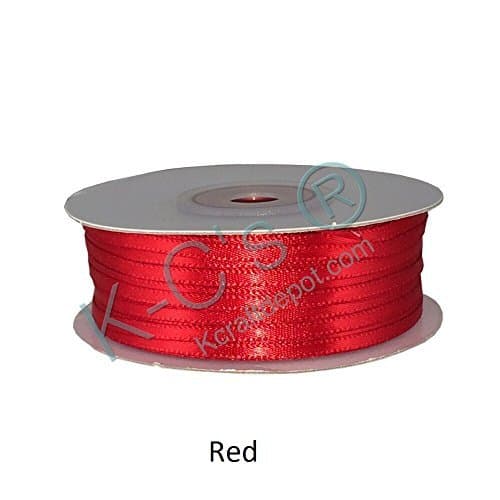 1/16"(2mm) Double Faced Satin Ribbon 100 Yards - Red