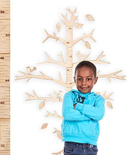 Easy to Install ! Growth Chart for Kids - Wooden Ruler Growth Chart - Height Chart for Kids - Wooden Wall Chart