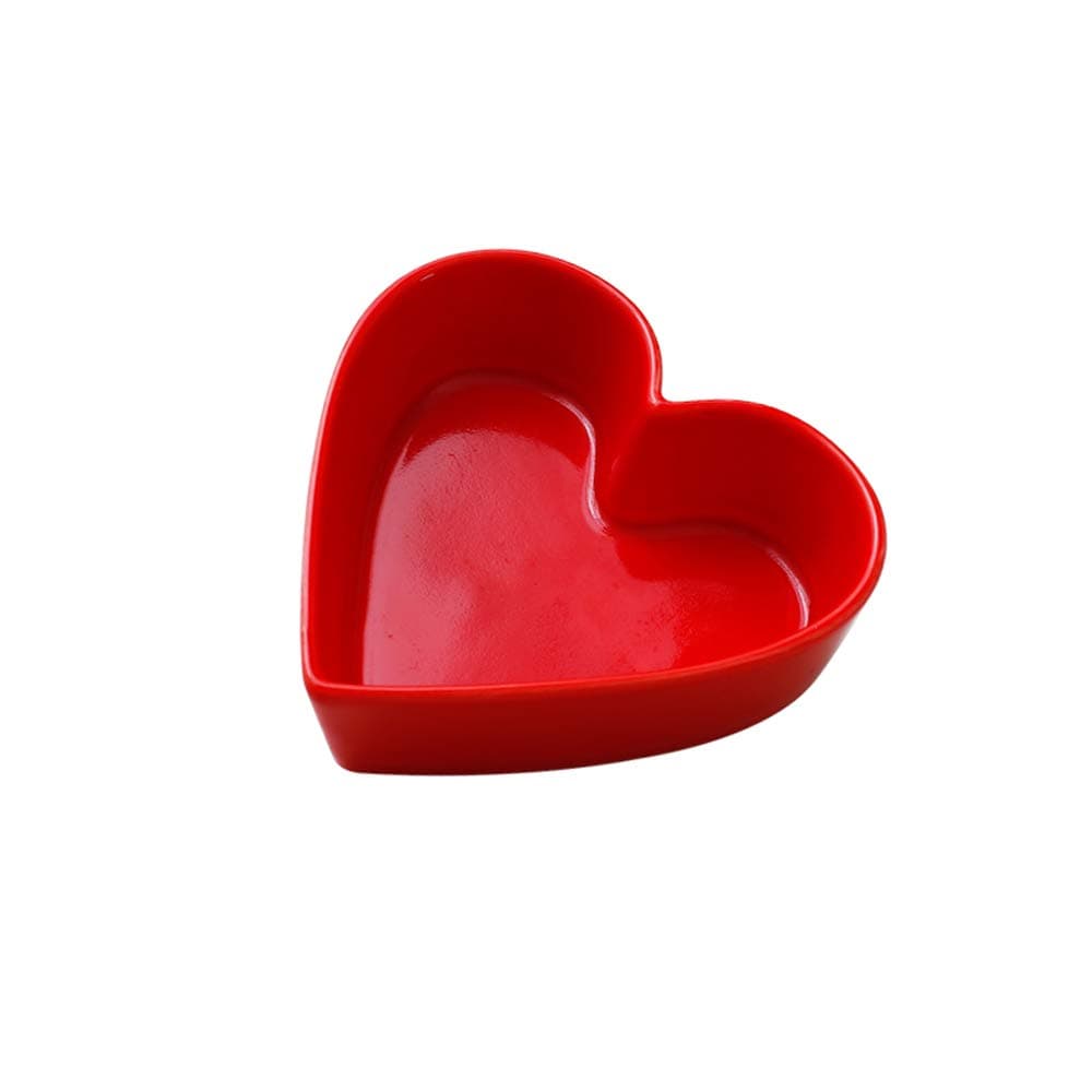 Sizikato Cute Heart Shaped Ceramic Salad and Dessert Bowl