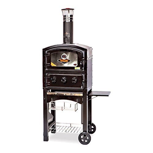 82-PZ-5WT-SBSS Fornetto Wood Fired Oven and Smoker,Black