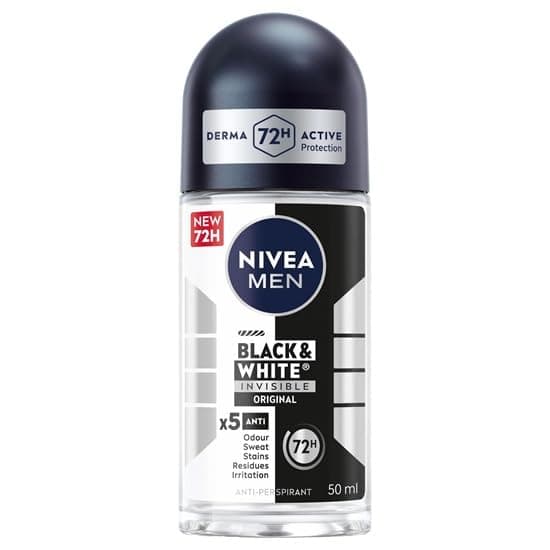 Black & White Original Anti-Perspirant Deodorant Roll-On (50mL), Men's Anti-Perspirant Deodorant + Masculine Fragrance Men's Deodorant Roll-On