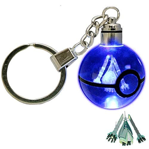 COOLINKO LED Keychain 3D Crystal Ball Laser Engraving Party Favor Christmas Children's Gift (Dialga)