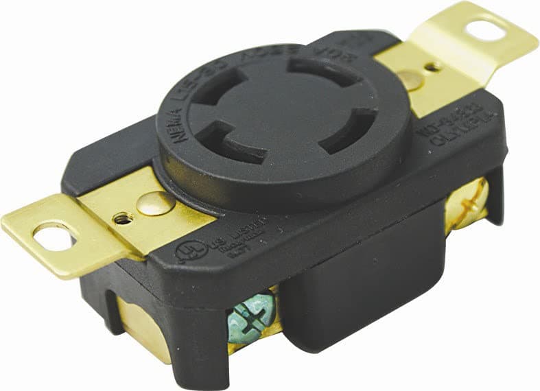 (TM) NEMA L15-30R Locking Receptacle 250V, 30A by POWERTRONICS CONNECTIONS (TM)