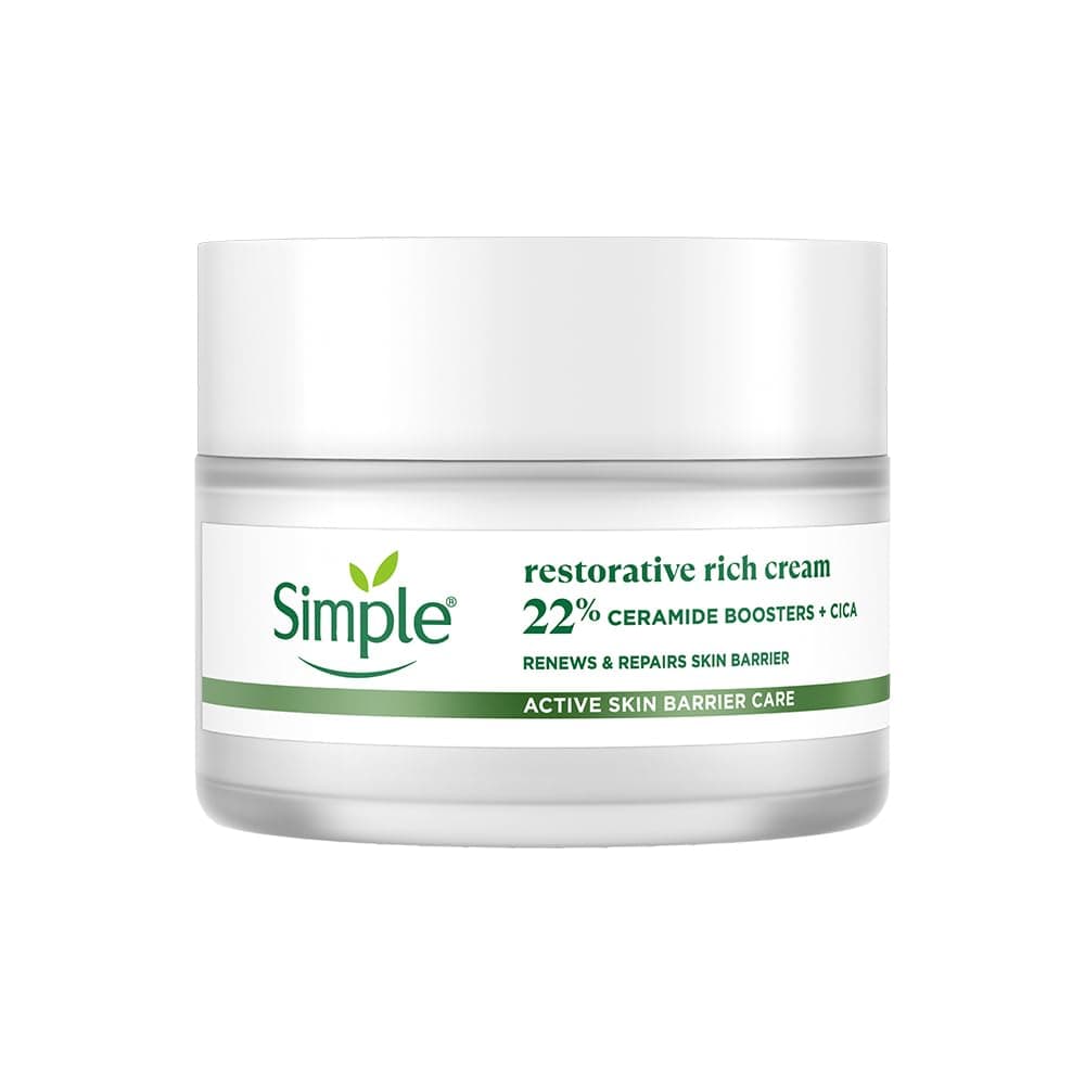 Simple Barrier Care Restorative Rich Cream 40g | With 22% Ceramide Boosters & Cica | Renews And Repairs The Skin Barrier | For Dry, Sensitive Skin