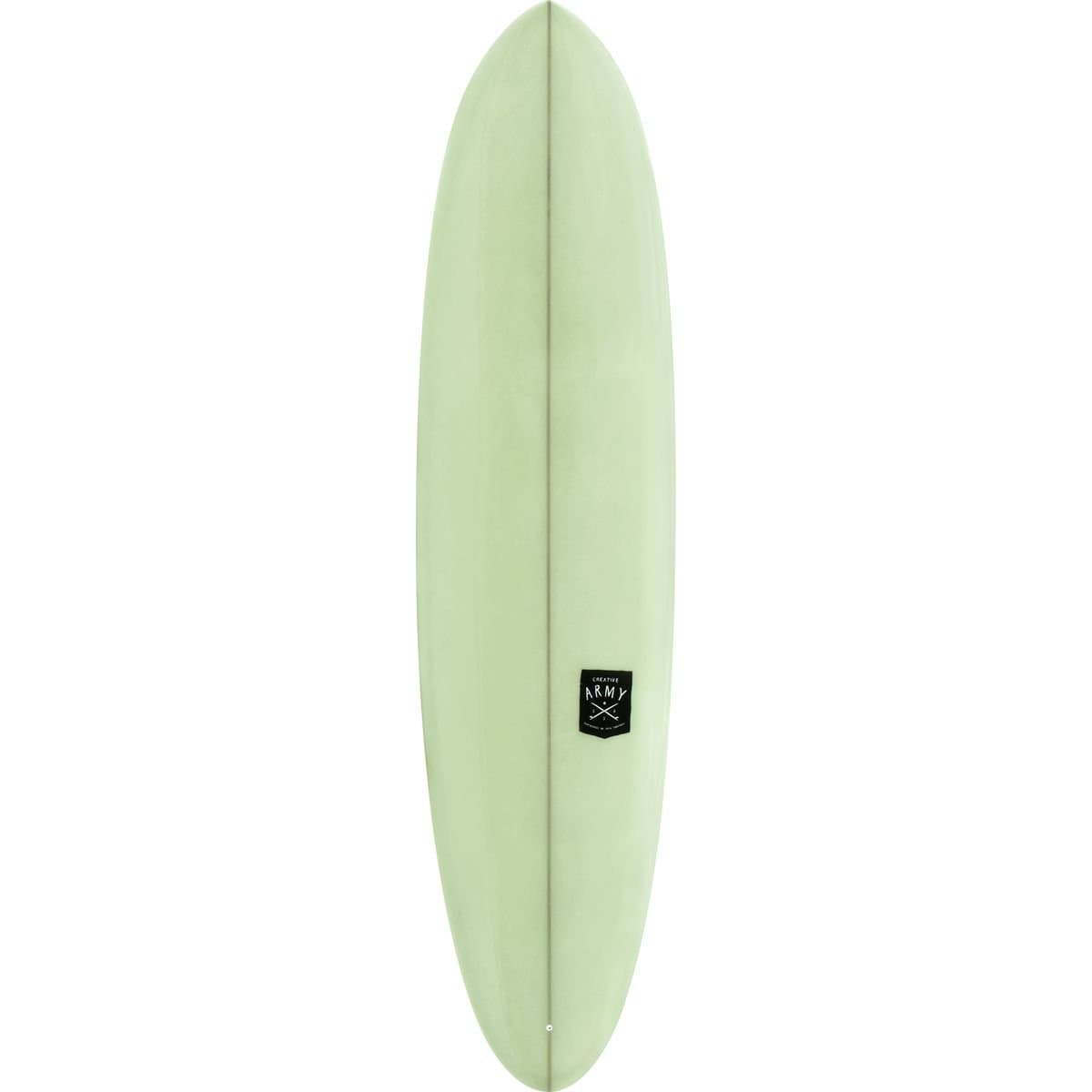 Creative Army Huevo PU Longboard Surfboard Olive Tint, 8ft 1in