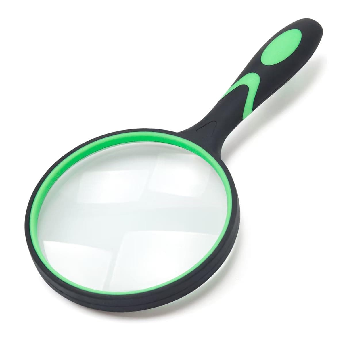 Large Magnifying Glass 10X Handheld Reading Magnifier for Seniors - 100MM 4INCHES Real Glass Magnifying Lens for Book Newspaper Reading, Insect and Hobby Observation, Science (Green)