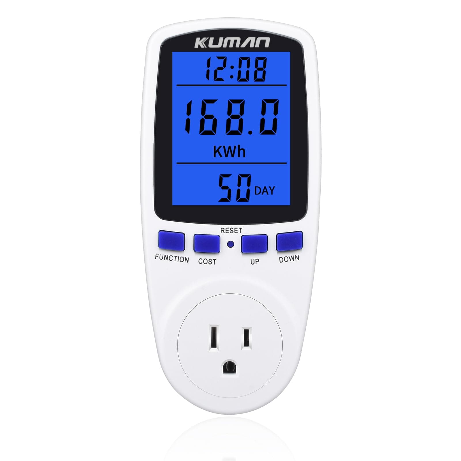 Upgraded Watt Meter, Home Electricity Usage Monitor, Plug-in Socket Power Meter, Power Watt Voltage Amps Meter Tester, Overload Protection