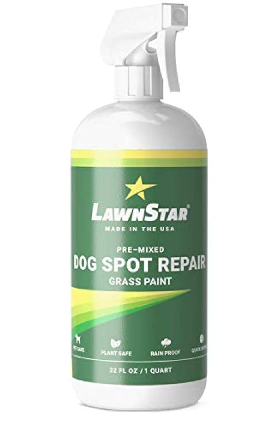 LawnStar Dog Spot Repair Grass Paint, Pre-Mixed & Ready to Spray - Covers Brown Burn Patches on Lawn (32 fl oz)