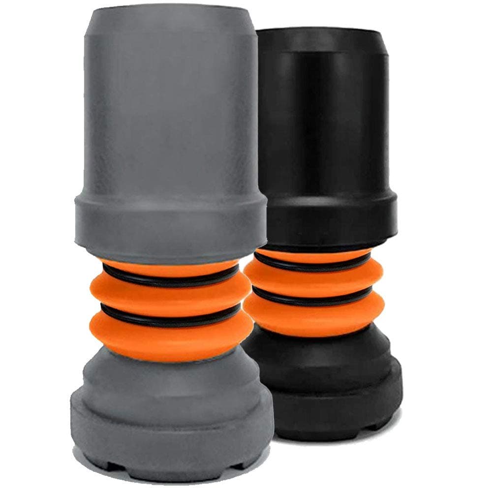 Flexyfoot Shock Absorbing Crutch Ferrule – Choice of Sizes and Colours Available Here – Improves Grip, Improves Safety, Improves Comfort – Grey – 22mm