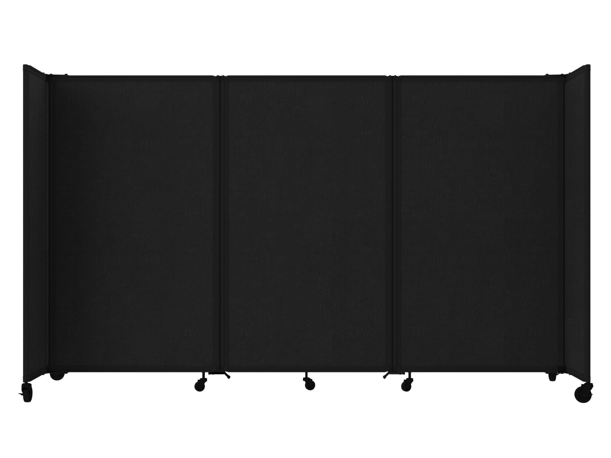 Versare Room Divider 360 Portable Wall Partition | Folding Panels | Large Freestanding Divider | Locking Wheels | Temporary Room Separator