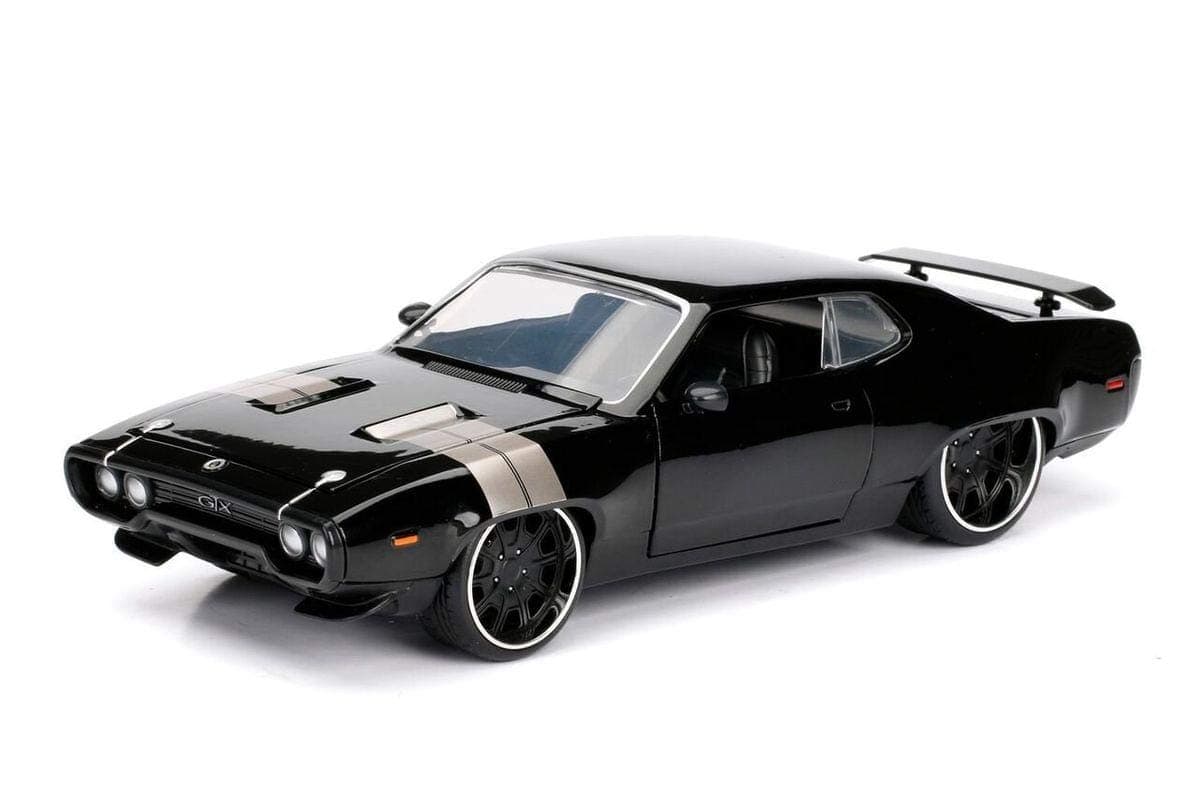 Jada Toys Fast & Furious 8 Diecast Dom'S Plymouth Gtx Vehicle (1:24 Scale), Black, Standard