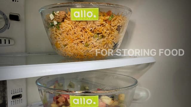 Allo Food Safe Borosilicate Glass Mixing & Serving Bowls for Kitchen, Oven & Microwave Safe Bowls, Dishwasher and Freezer Safe Bowl, 3600ML, Transparent