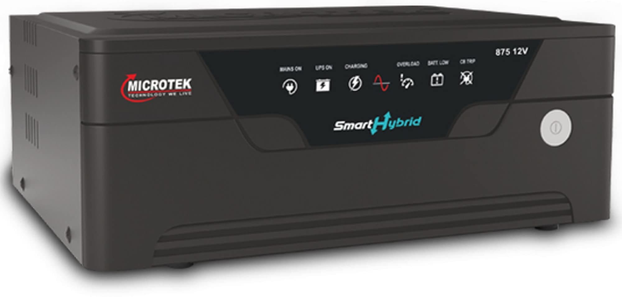 Microtek Smart Hybrid 1875 Digital & Sinewave 1650VA/1320W Inverter, Support 2 Battery with 2 Year Warranty for Home, Office & Shops