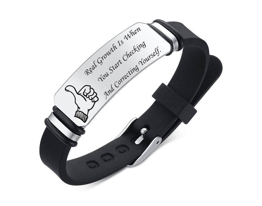 XUANPAI Custom Mens Bracelet Personalized Braided Engraved Name Bracelets for Men Customized ID Cuff Wristband Gift for Dad Husband Boyfriend