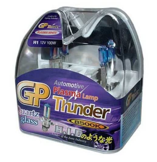 GP Xtreme H1 8500k Xenon Plasma-White Quartz Glass Bulbs 100W (Ion coating) for Fog Light -High Beam - Low Beam GP85K-H1