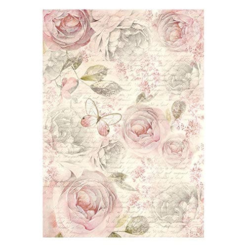 Stamperia Rice Paper Roses Shabby, 21 x 29.7 cm, Multi-Colour
